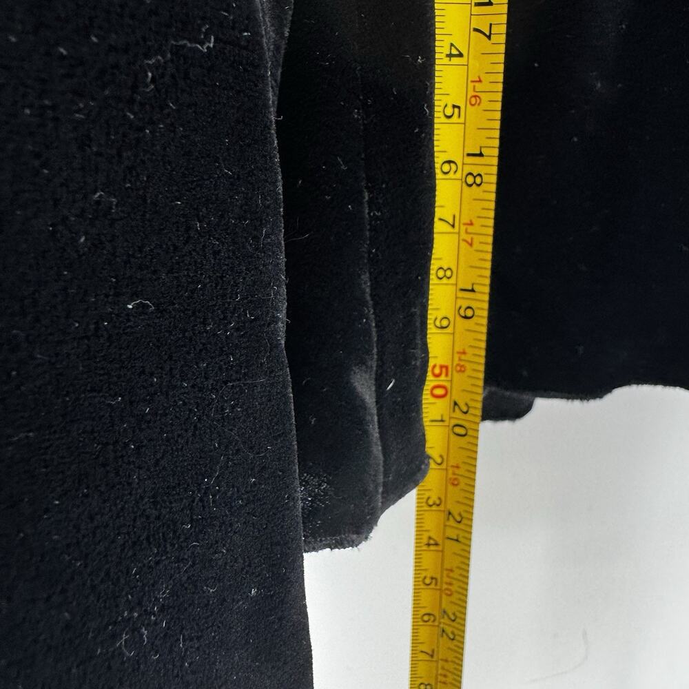 Armani Collezioni Jacket Womens Size 6 Black Velvet Blazer Ruffle Lapel - Picture 8 of 9